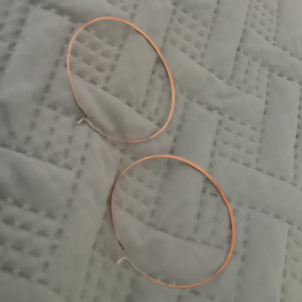 Womens Michael kors hoop earrings rose gold